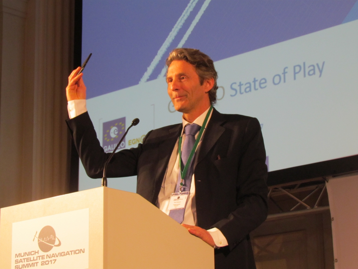 Paul Flament of the European Commission updates the Munich Summit on the Galileo programme.