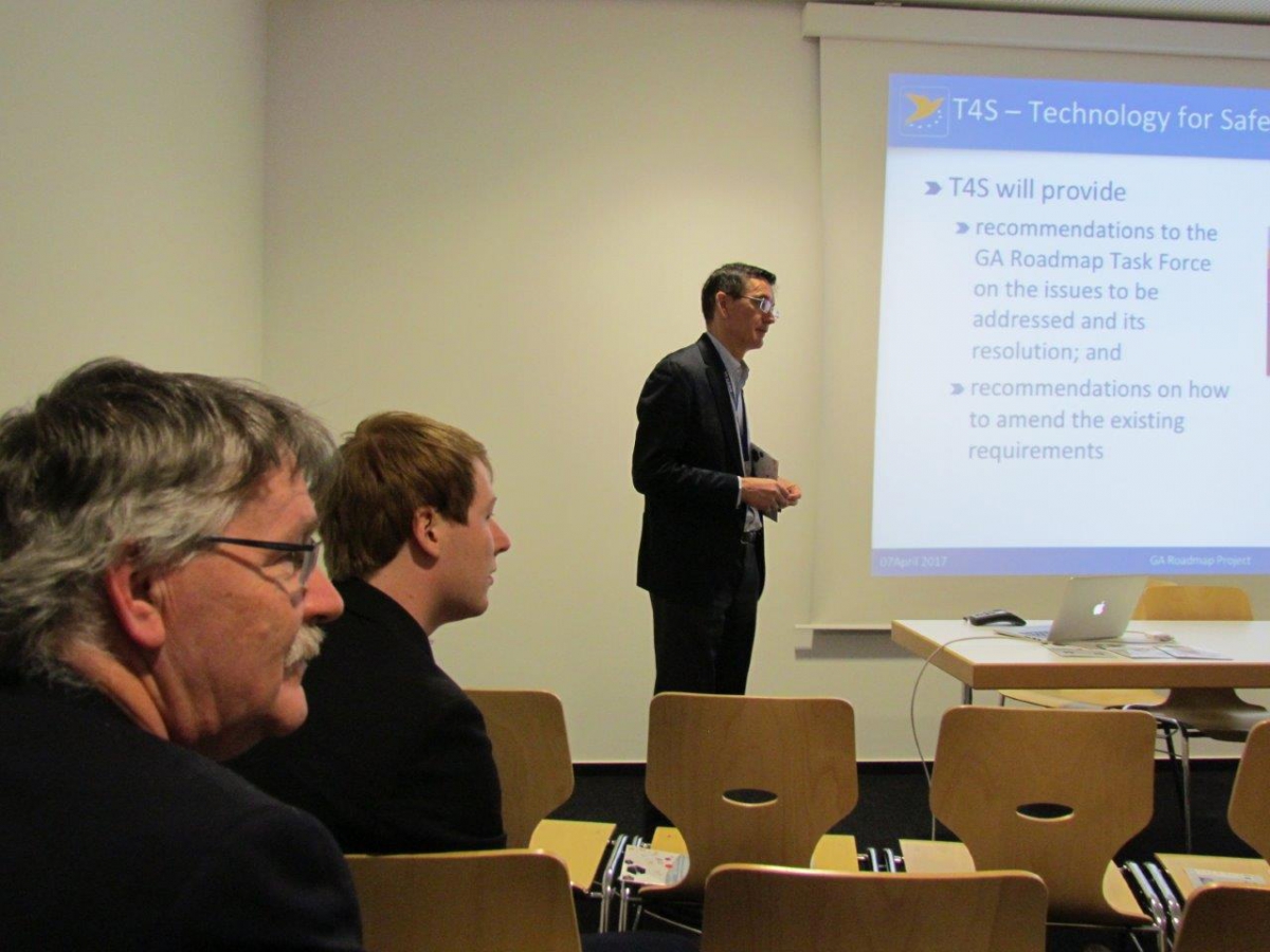 EASA’s Head of General Aviation Dominique Roland speaking at AERO 2017.