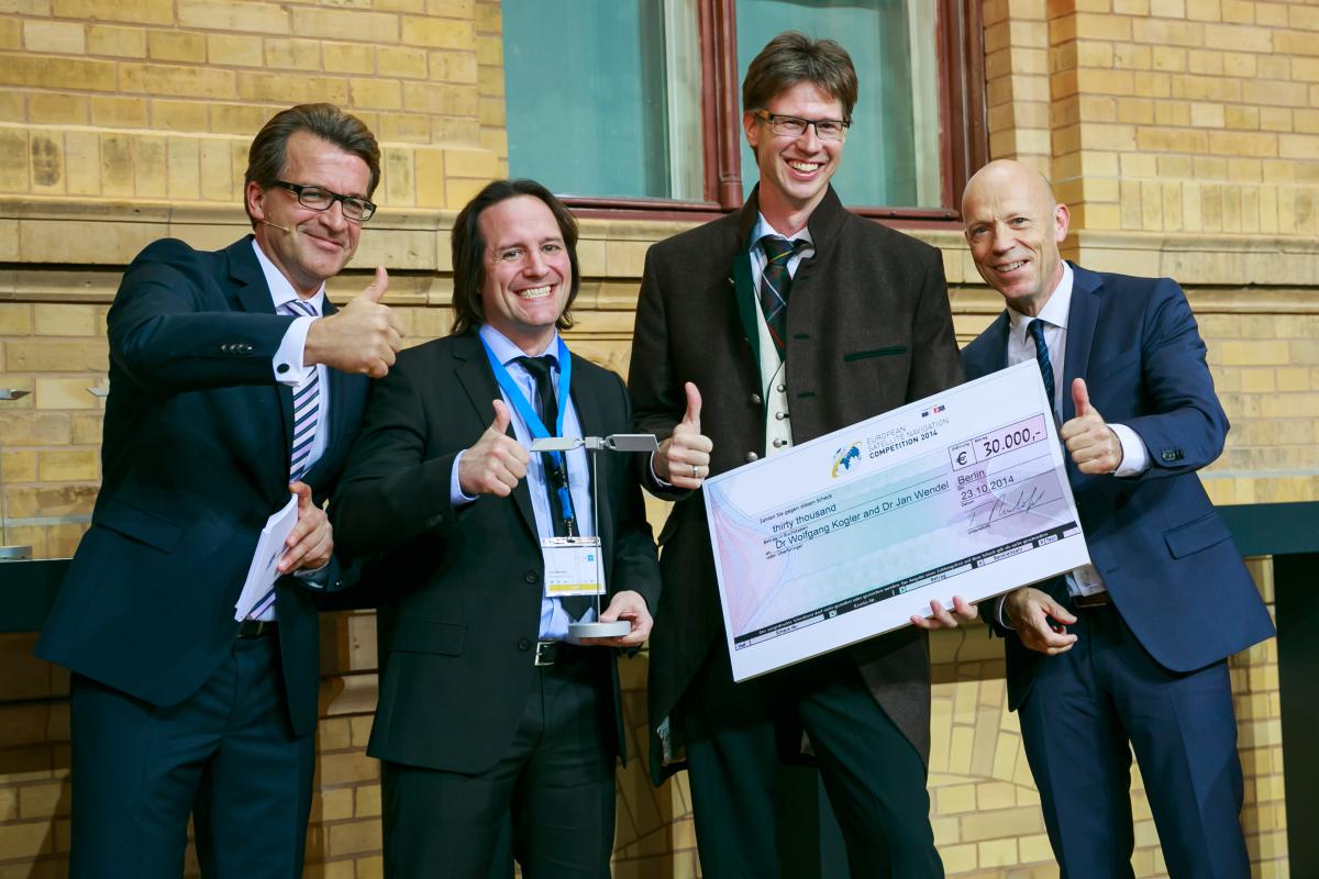 The 2014 Galileo Masters award-winners Dr Wolfgang Kogler and Dr Jan Wendel from Airbus Defence & Space have taken a cutting-edge approach to designing a low-cost receiver.