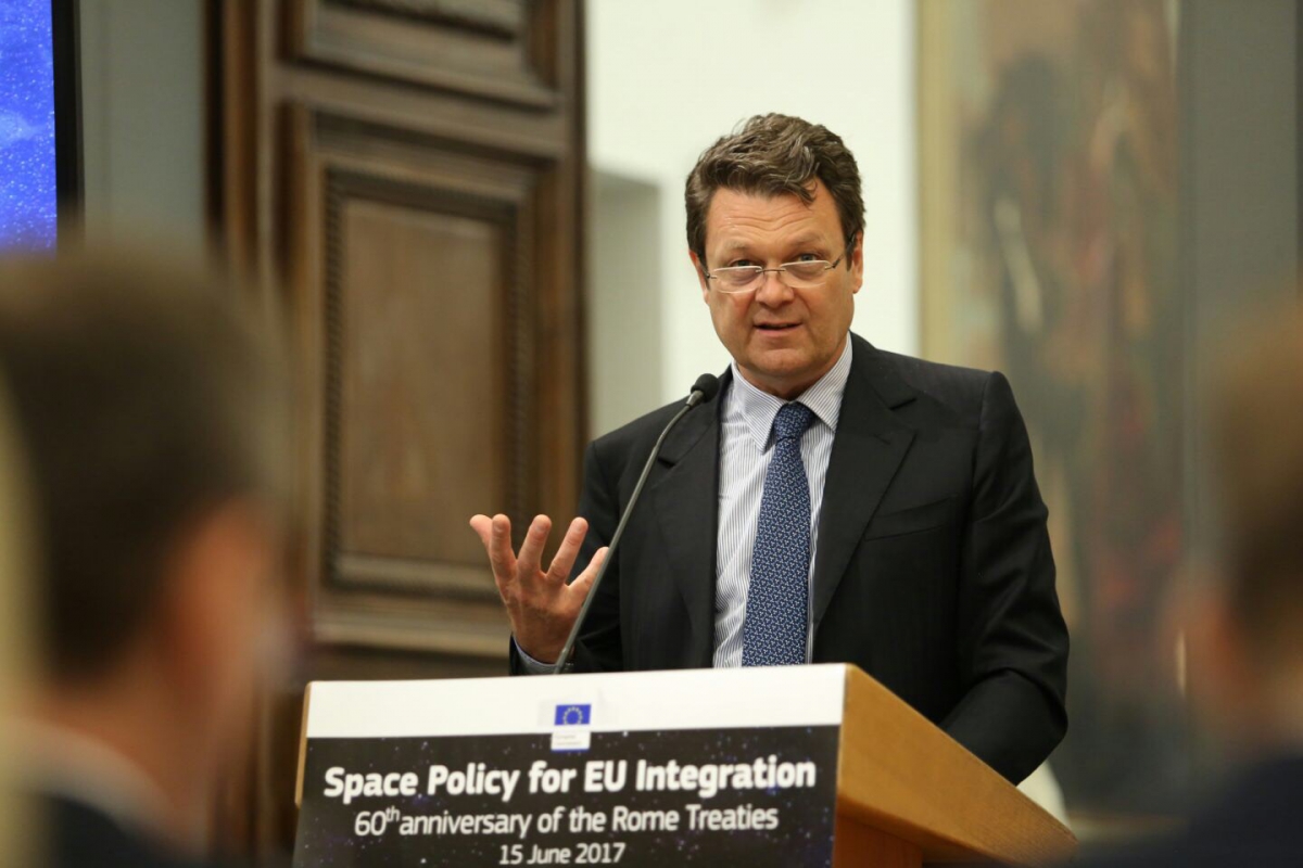 GSA Executive Director Carlo des Dorides speaking at the Rome event