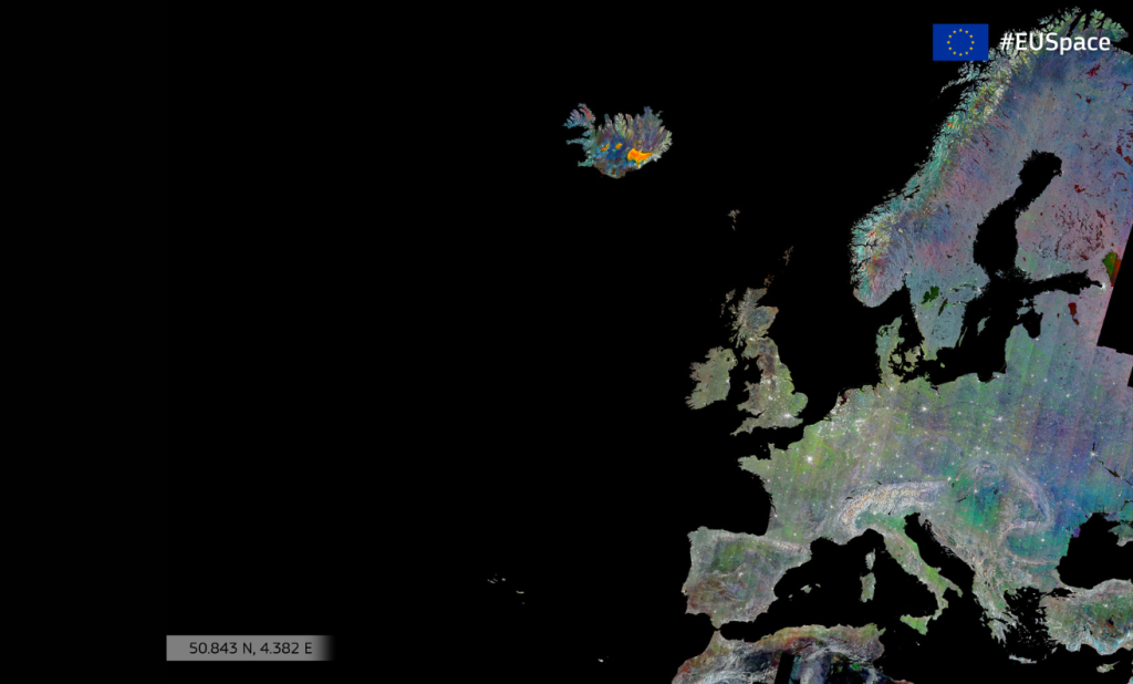 European Union as captured by Copernicus Sentinel-1 satellite European Union as captured by Copernicus Sentinel-1 satellite