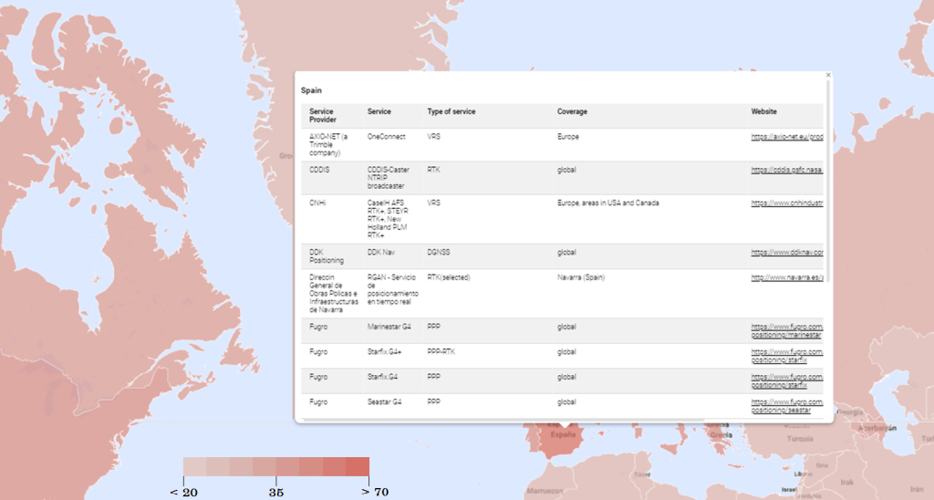 Augmentation service providers map Augmentation service providers map