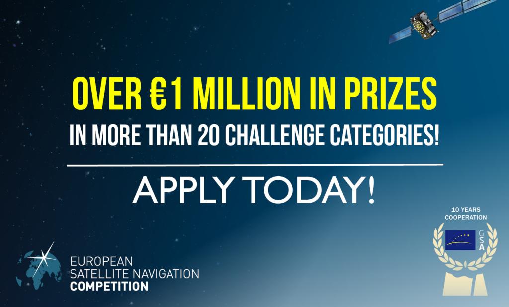 ESNC awards applications, services and ideas that use Galileo data to respond to challenges faced by business and society