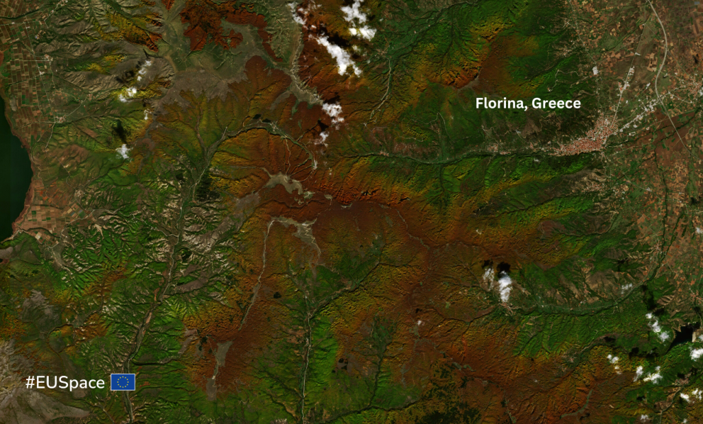 EU Forests are taking on spectacular colours in autumn. Image captured by Copernicus Sentinel-2