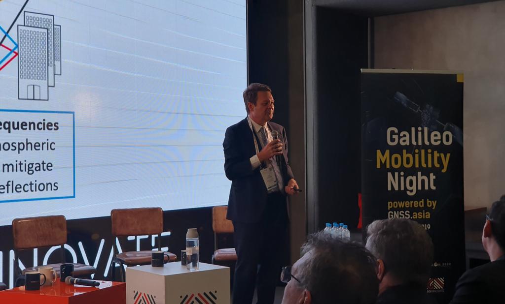 GSA Executive Director Carlo des Dorides speaking at the ITS World Congress in Singapore