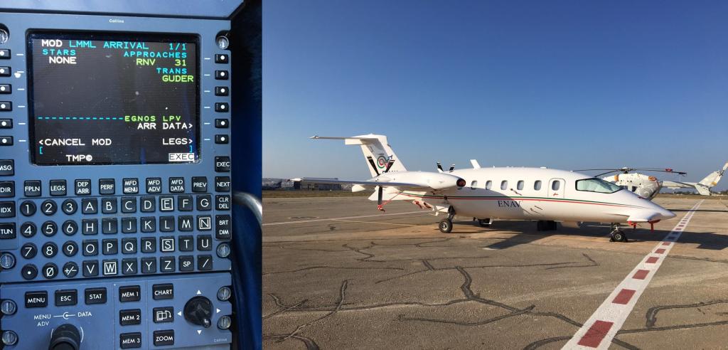 ENAV flight inspection aircraft used in BLUEGNSS project ©ENAV S.p.A.