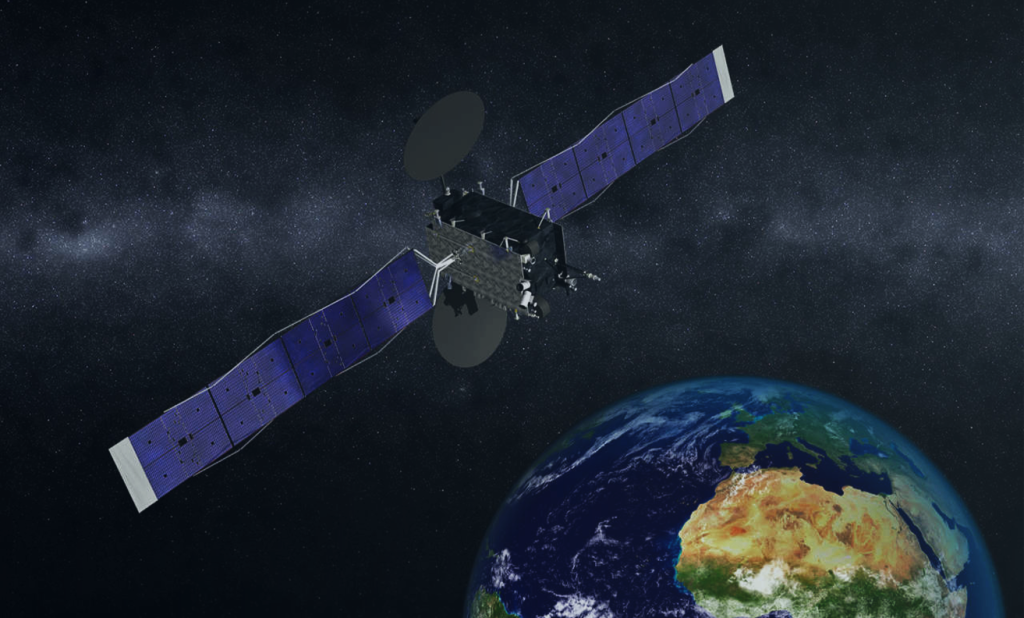 EUTELSAT 5 West B hosts the GEO-3 payload of EGNOS