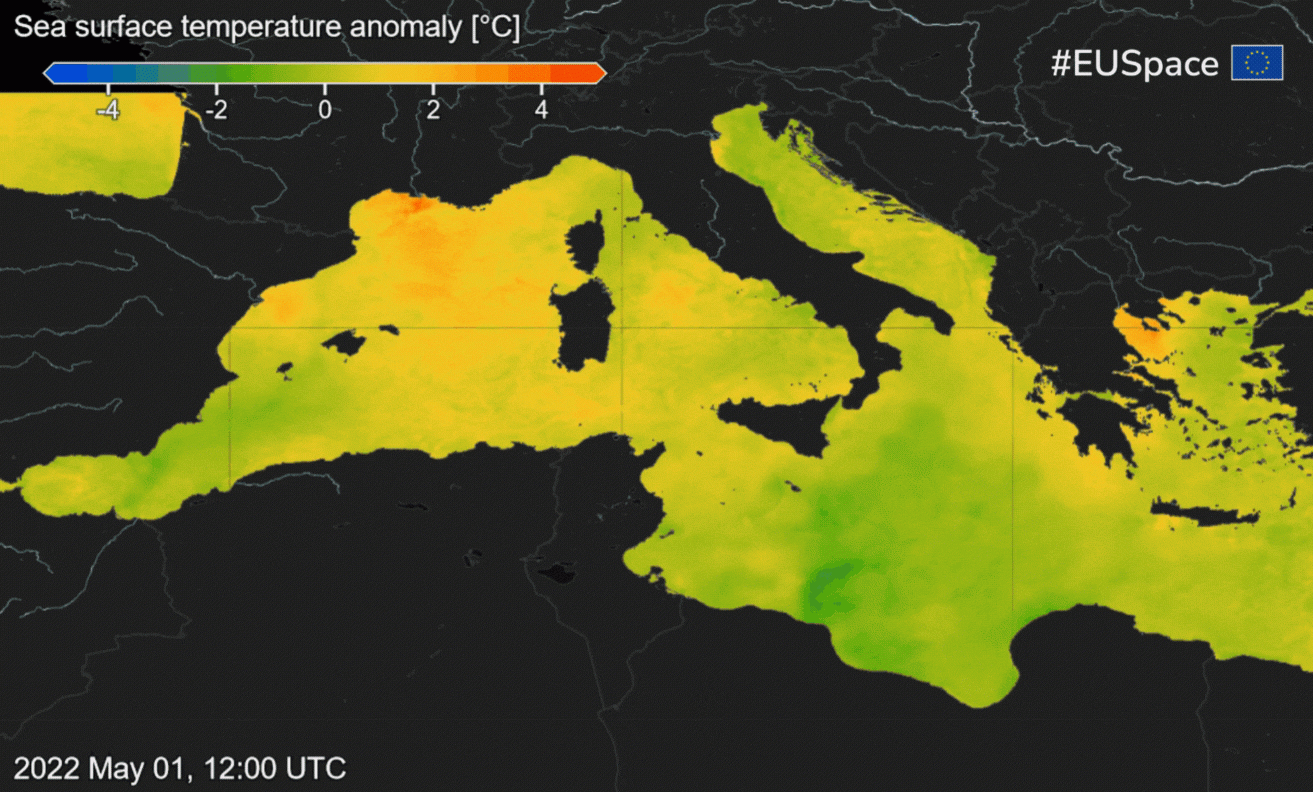 Copernicus data shows that the Mediterranean is hot and, due to more frequent and intense Marine Heat Waves, is getting hotter.  