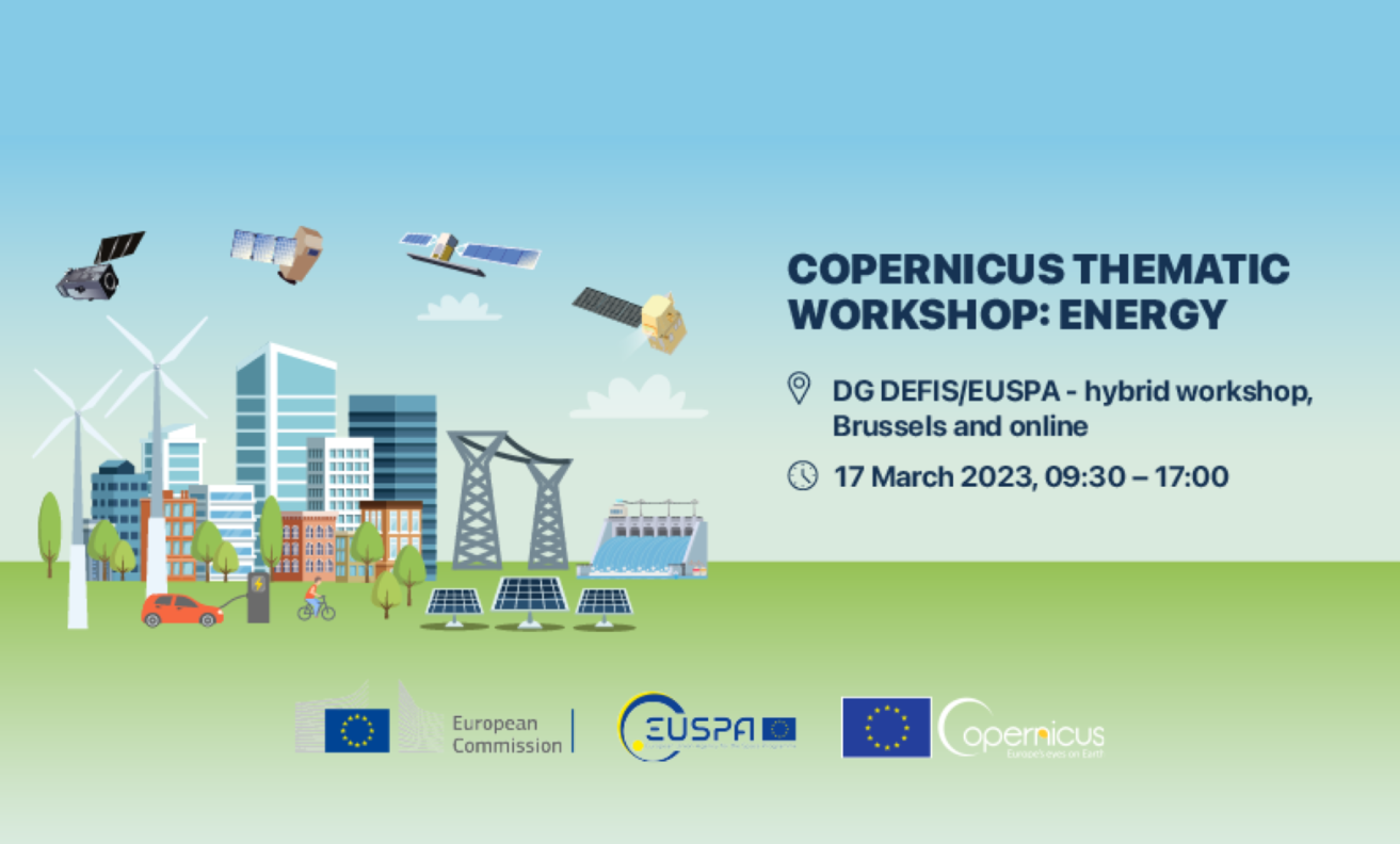 EUSPA will be co-hosting an all-day hybrid workshop with the EC on how utility companies can leverage Copernicus’ free and accessible data to help drive Europe’s energy transition.