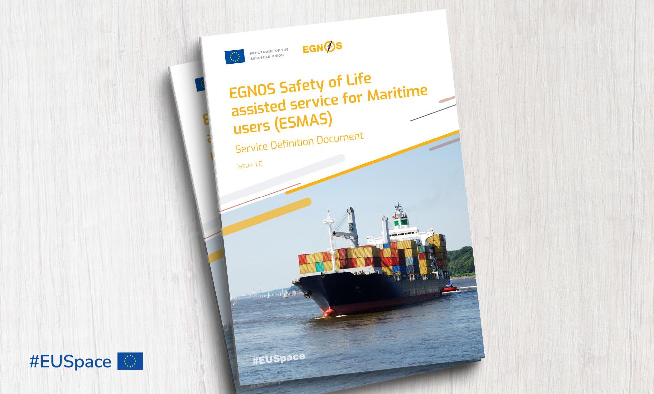 banner with ESMAS documents showing a ship on the cover