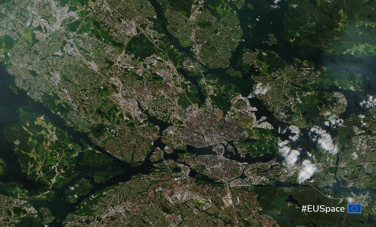 Stockholm captured by Copernicus Sentinel-2 satellite. Credit: European Commission.