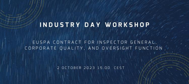 EUSPA published a new public procurement to help achieve its objectives as they are defined in the Agency’s Quality and Oversight Policies. A dedicated workshop is taking place on October 2nd, 2023.