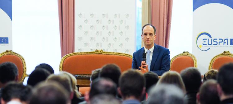 EUSPA Executive Director Rodrigo da Costa at the Prague House event in Brussels
