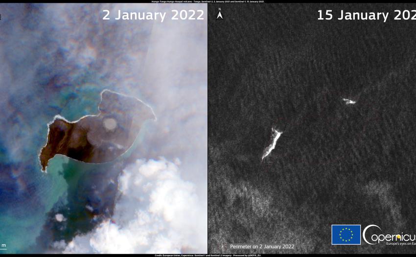 Synergies between Copernicus and Galileo support applications and the delivery of critical services when natural disasters strike such as volcano eruptions. 