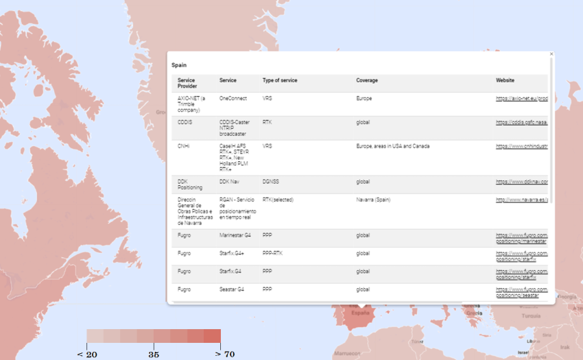Augmentation service providers map