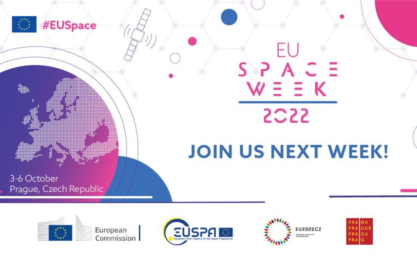 EU Space Week is happening 3 – 6 October and will be held as a hybrid event, with options to join either online or physically in Prague, the heart of the EU Space Programme.