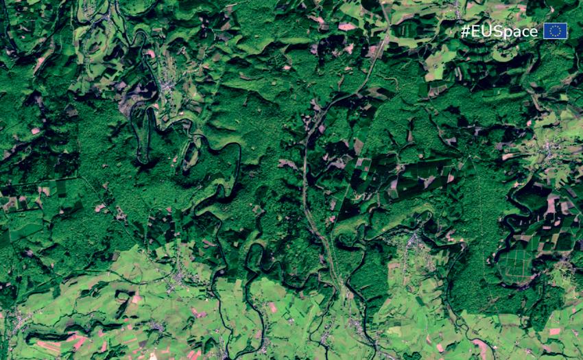 Ardennes Forest, Belgium. Credit: European Union, Copernicus Sentinel-2 imagery