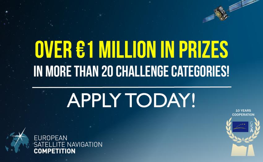 ESNC awards applications, services and ideas that use Galileo data to respond to challenges faced by business and society