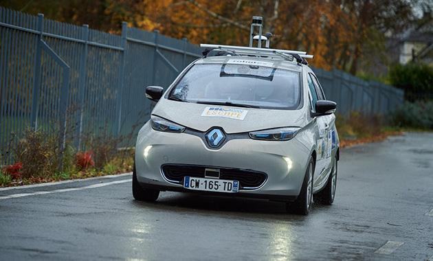 The test saw a Renault ZOE electric car autonomously driven on tracks and on public roads.