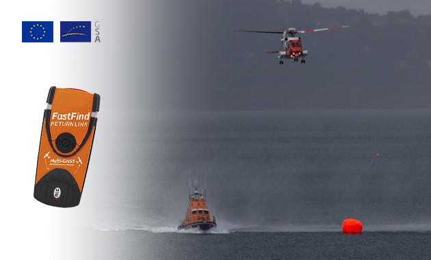 The FastFind ReturnLink PLB transmits the user’s unique ID and GNSS location via the global network of Cospas-Sarsat search and rescue satellites
