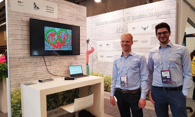 GEO++ presented its high-accuracy positioning application for Android smartphones at the GSA stand at MWC Barcelona.