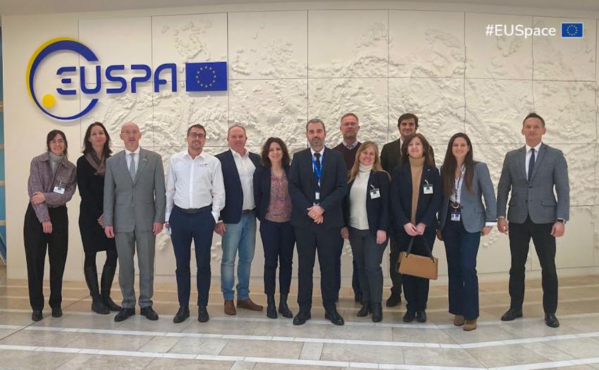 GEXTRECS team at EUSPA headquarters in Prague