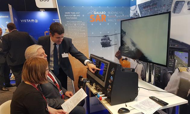 Visitors to the GSA stand are briefed on LPV procedures