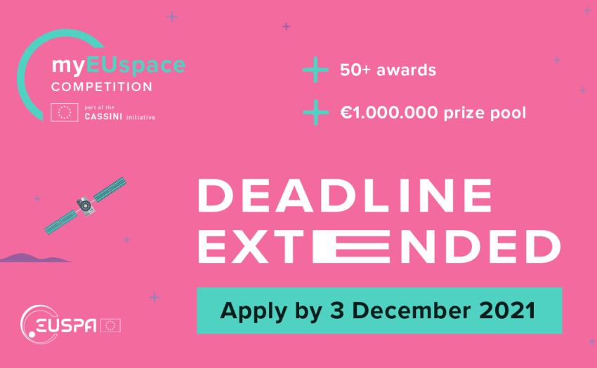 #myEUspace competition deadline has been extended to 3 December 2021!