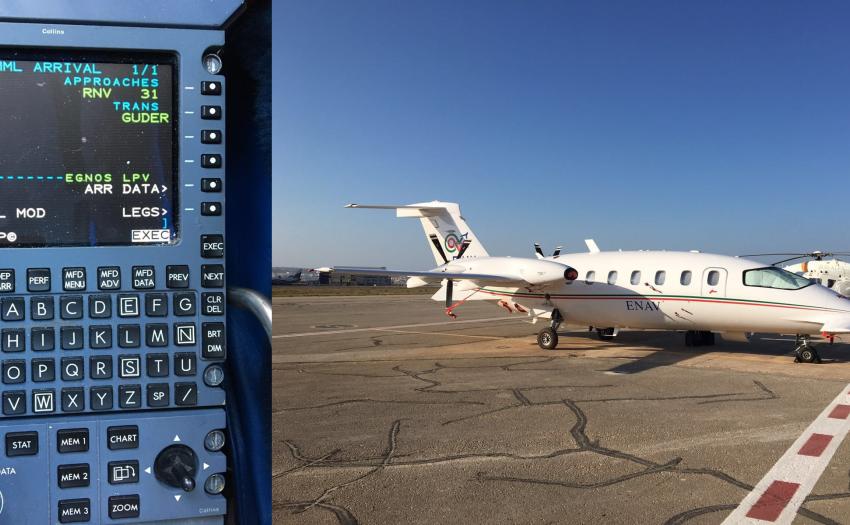 ENAV flight inspection aircraft used in BLUEGNSS project ©ENAV S.p.A.